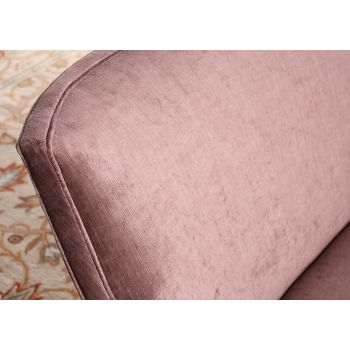 Plum Rose Crushed Velvet Loveseat