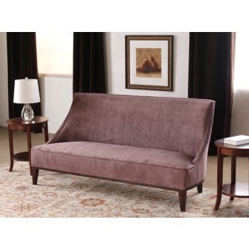 Plum Rose Crushed Velvet Loveseat