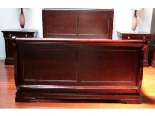 Espresso Louis Philippe Style Queen Sleigh Bed