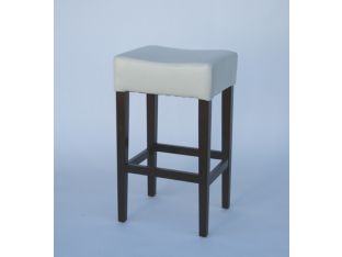 Ivory Leather Bar Stool