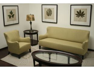 Meadow Green Herringbone Chair