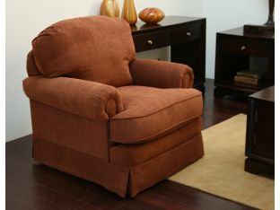 Cinnamon Rolled-Arm Club Chair