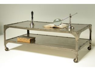 Coffee Table in Antique Nickel Finish