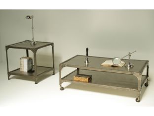 Coffee Table in Antique Nickel Finish