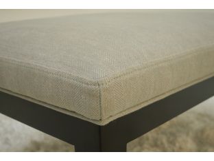 Hayden Armless Lounge Chair in Light Gray Herringbone Linen