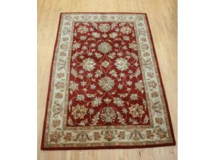 9'3" x 6'1" Rust Agra Hand Tufted Rug