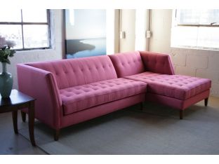 Pink Woven Taylor Sectional