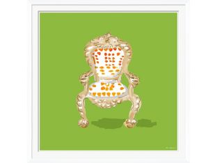 Palace Chair, Green 35.5W x 35.5H