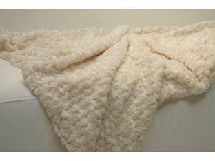Burled White Throw