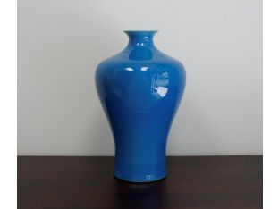 French Turquoise Mei Ping Vase